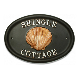 Shell Scallop Water Scene House Sign house sign