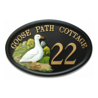 Goose Water Scene House Sign house sign