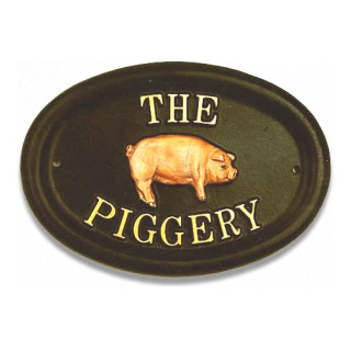 Pig Small Animal House Sign house sign