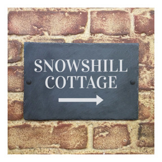 Snowshill Arrow Slate House Sign house sign