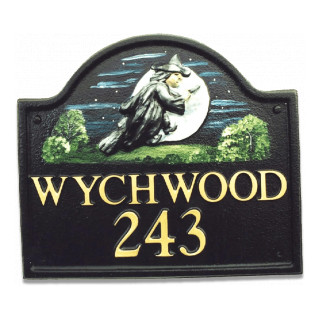 Witch On Broomstick Miscellaneous House Sign house sign