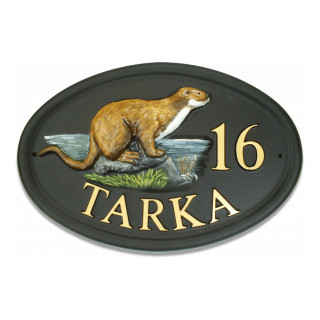 Otter Water Scene House Sign house sign