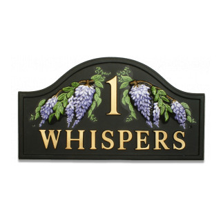 Wisteria Split Floral House Sign house sign