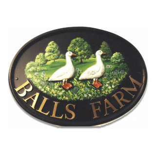 Geese Water Scene House Sign house sign