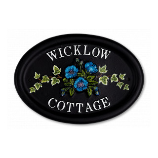 Cornflowers Floral House Sign house sign