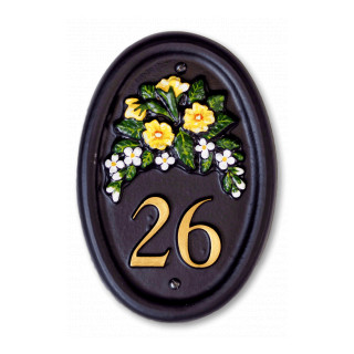 Primrose & Small Flowers Floral House Sign house sign