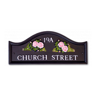 Roses Split Floral House Sign house sign