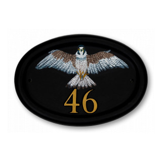 Peregrine Falcon Flat Painted Bird House Sign house sign