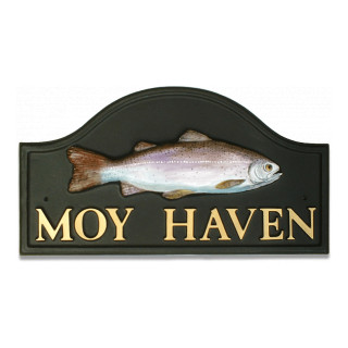 Fish Trout Water Scene House Sign house sign