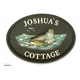Seal Water Scene House Sign house sign