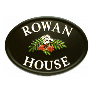 Rowan Berries Floral House Sign house sign