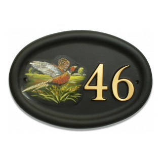 Pheasant Flat Painted Bird House Sign house sign