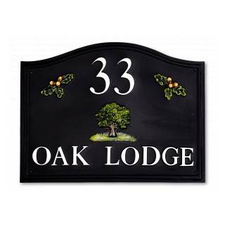 Oak & Split Acorns Tree House Sign house sign