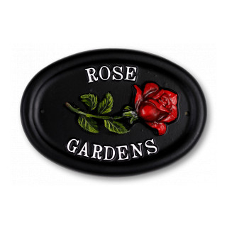 Rose Single Floral House Sign house sign