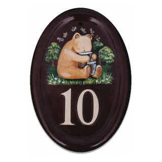 Pooh Bear Sitting Miscellaneous House Sign house sign