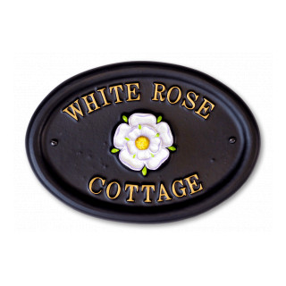 Yorkshire Rose Floral House Sign house sign