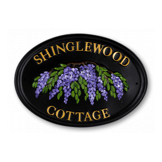 Wisteria Large Floral House Sign house sign