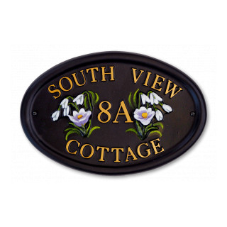 Crocus & Snowdrops Floral House Sign house sign