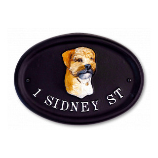 Border Terrier Dog House Sign house sign