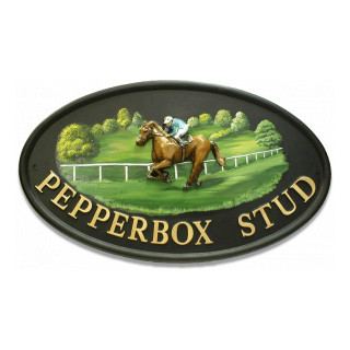 Race Horse Horse House Sign house sign