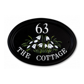 Snowdrops Floral House Sign house sign
