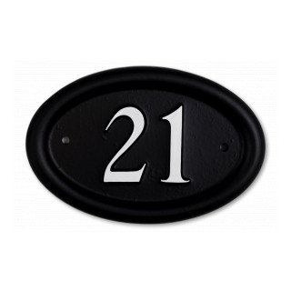Oval House Number house sign