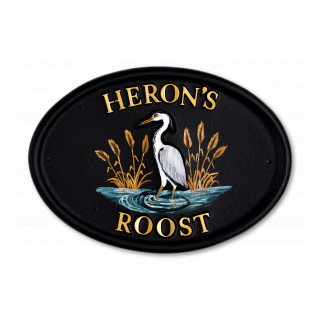 Heron Water Scene House Sign house sign