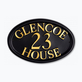 Oval House Sign