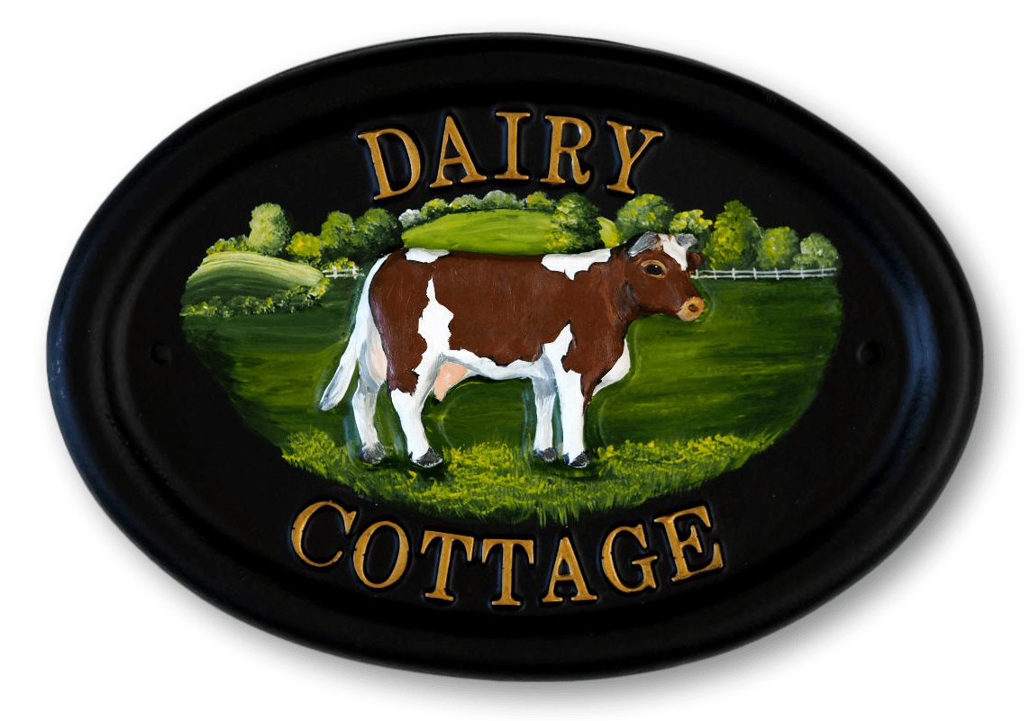 Cow house sign