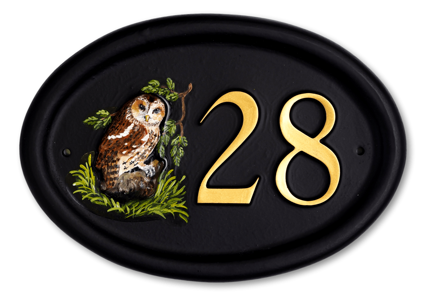 Owl Small Tawny house sign