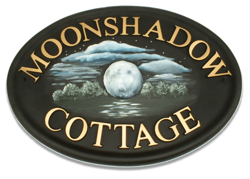 Moon house sign