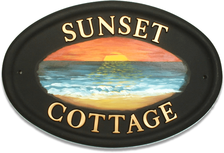 Sunset house sign