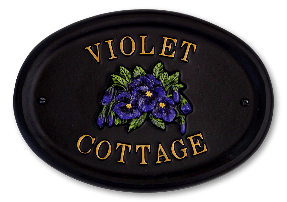 Violets Split house sign