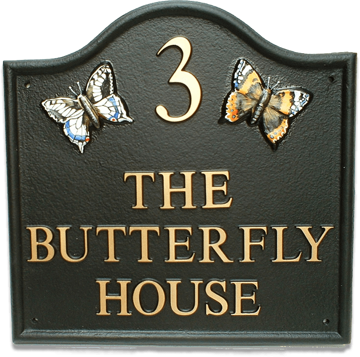 Butterflies house sign