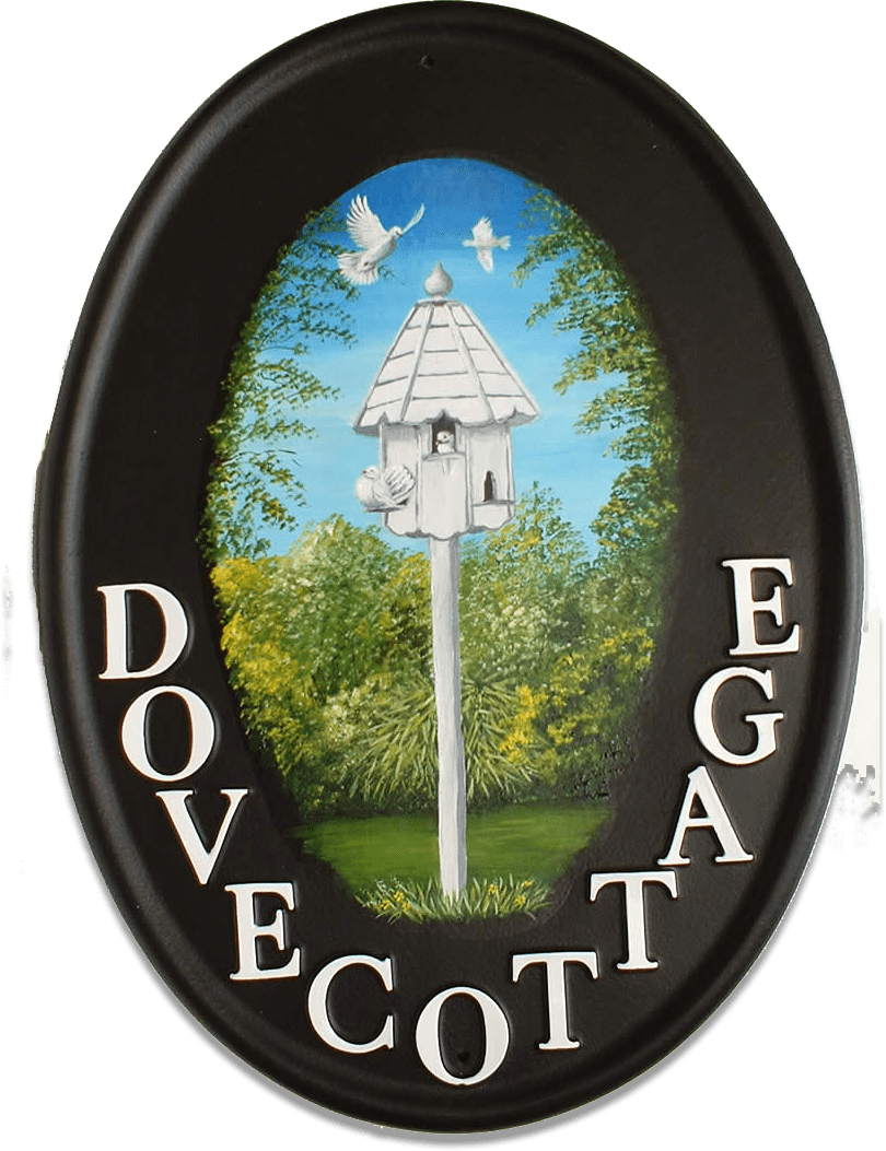 Dovecote house sign