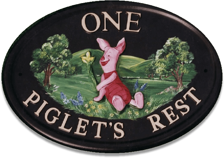 Piglet house sign