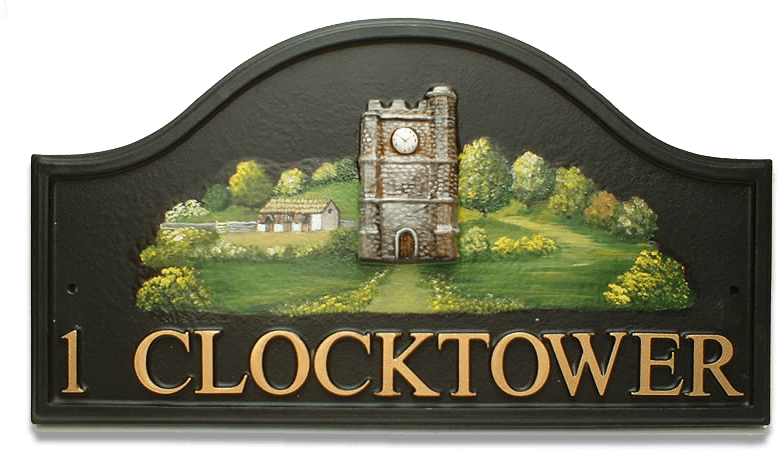 Clock Tower house sign