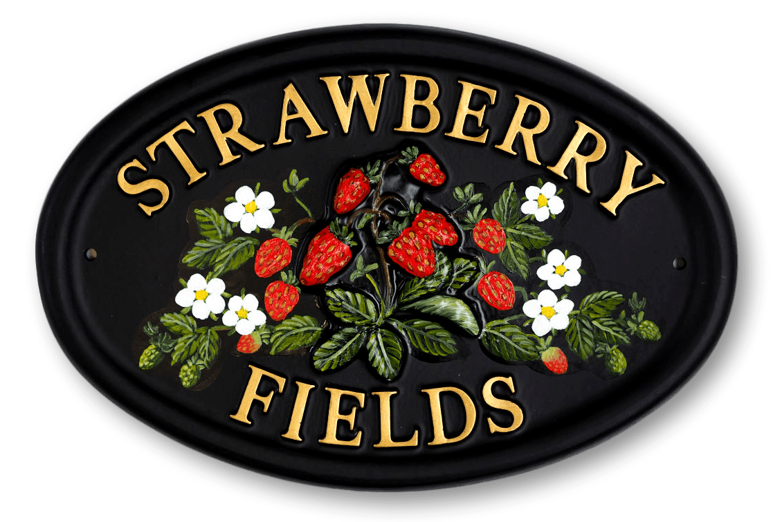 Strawberries house sign