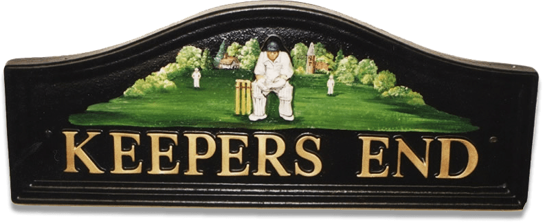 Cricket Wicket Keeper house sign