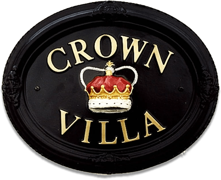 Crown house sign