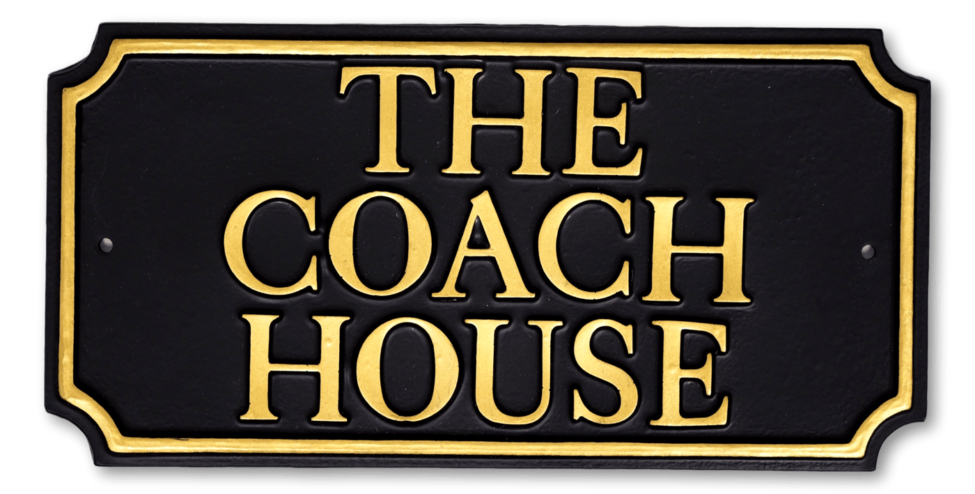 Rectangle Scalloped Corners Painted Rim house sign