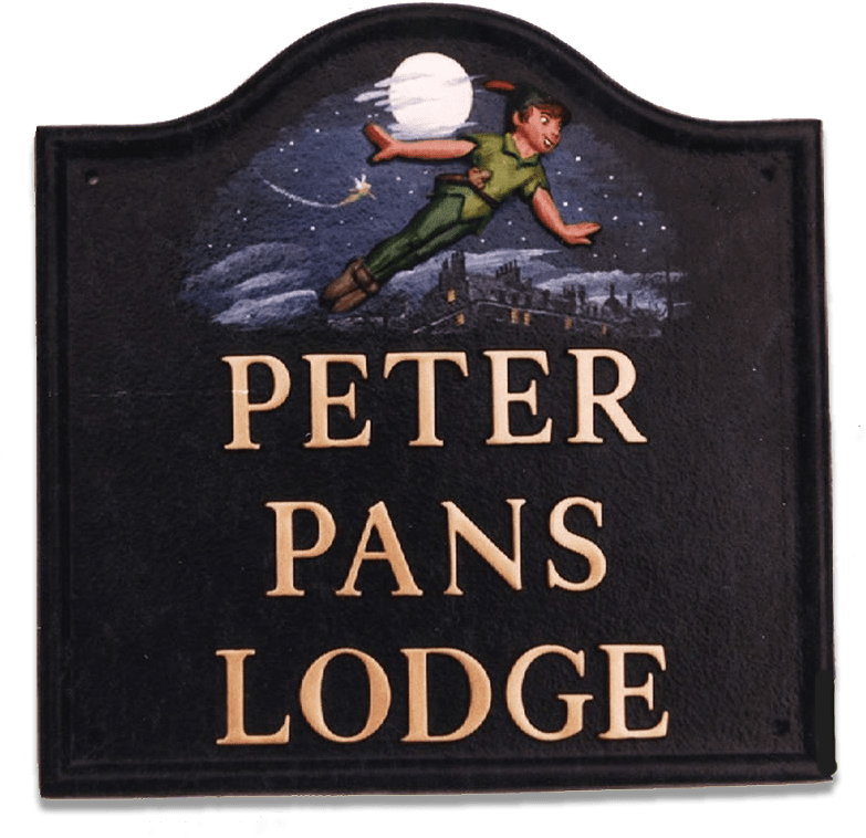 Peter Pan house sign