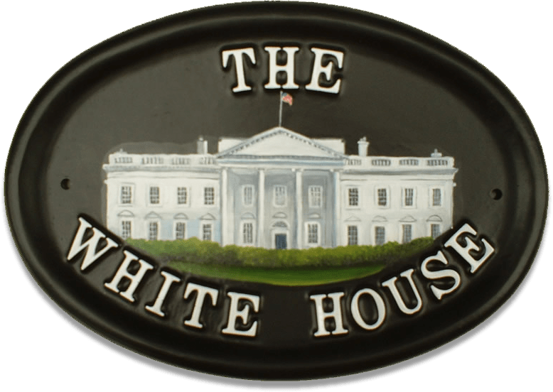 The White House house sign