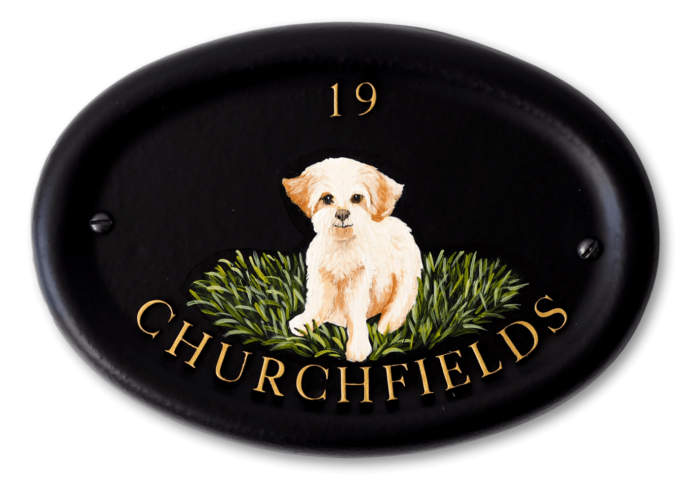 Bichon Frise Flat Painted house sign
