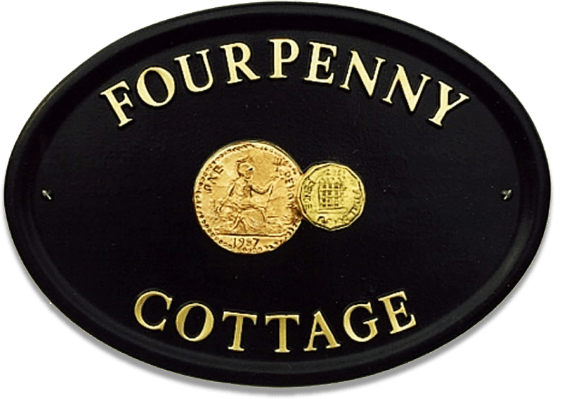 Penny Coins house sign