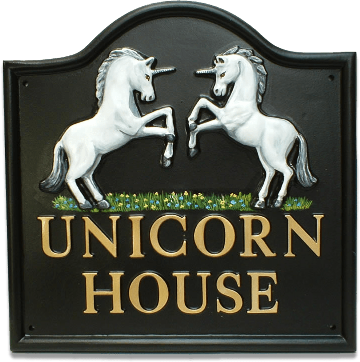 Unicorns house sign