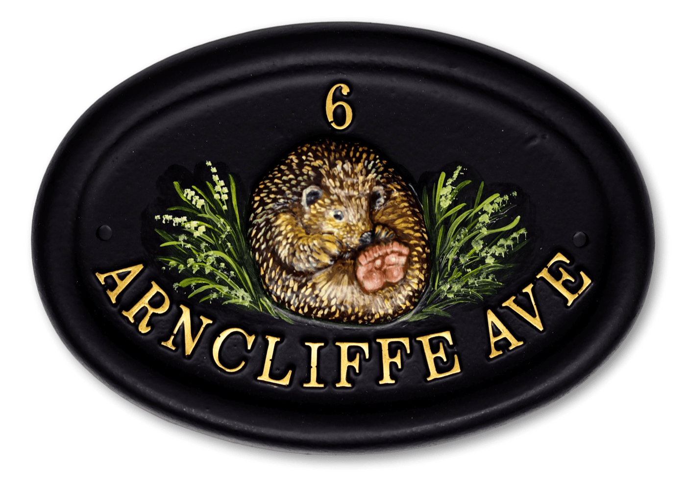 Hedgehog Cute Animal House Signs Village Green Signs