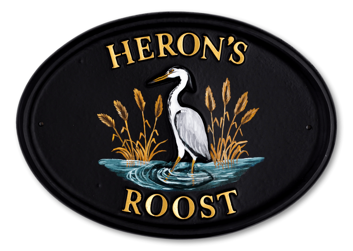 Heron house sign