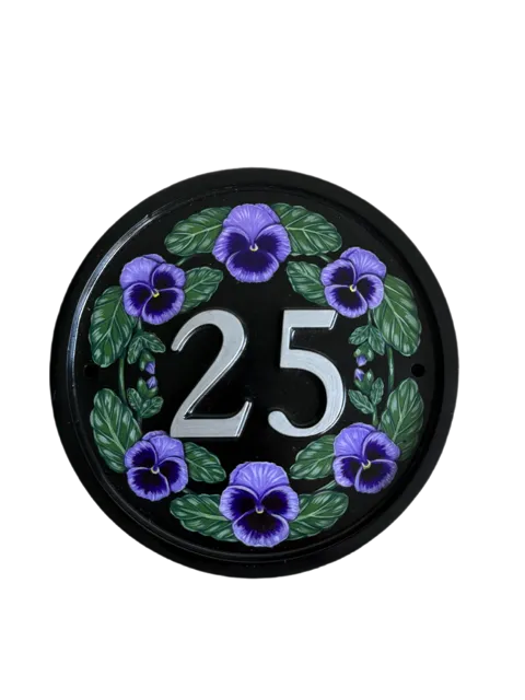 25 – Pansies, silver 6”