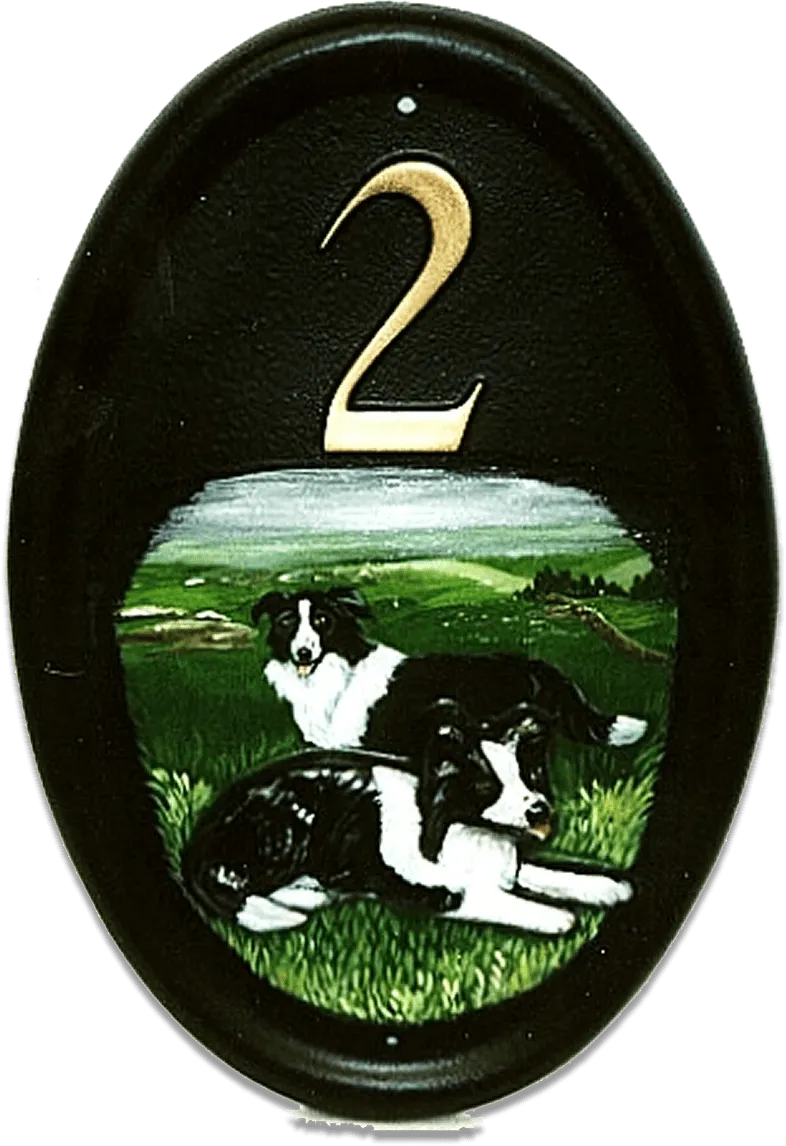 Border Collies Flat Painted